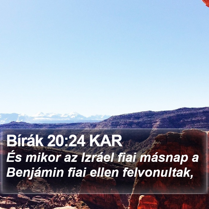 Bírák 20:24 KAR Bible Study