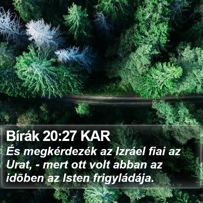 Bírák 20:27 KAR Bible Study