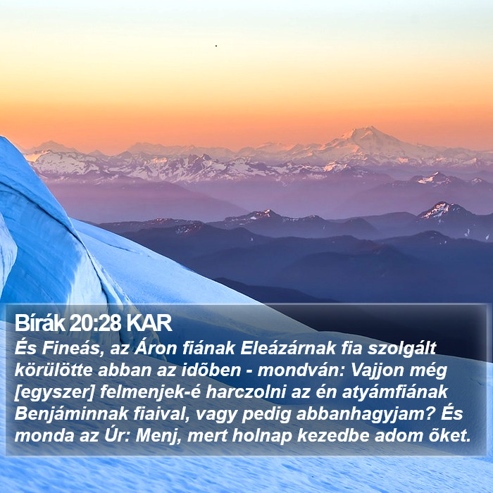 Bírák 20:28 KAR Bible Study