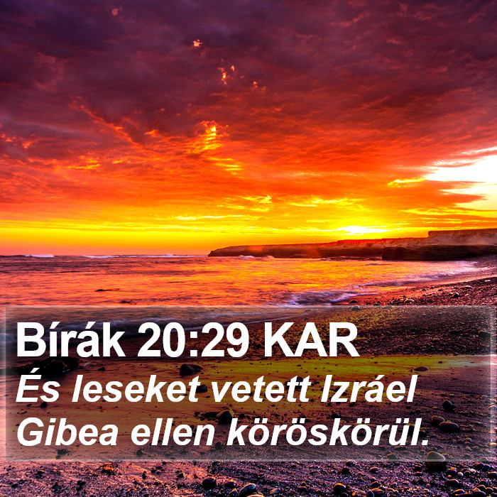 Bírák 20:29 KAR Bible Study