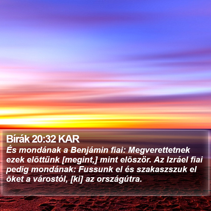 Bírák 20:32 KAR Bible Study