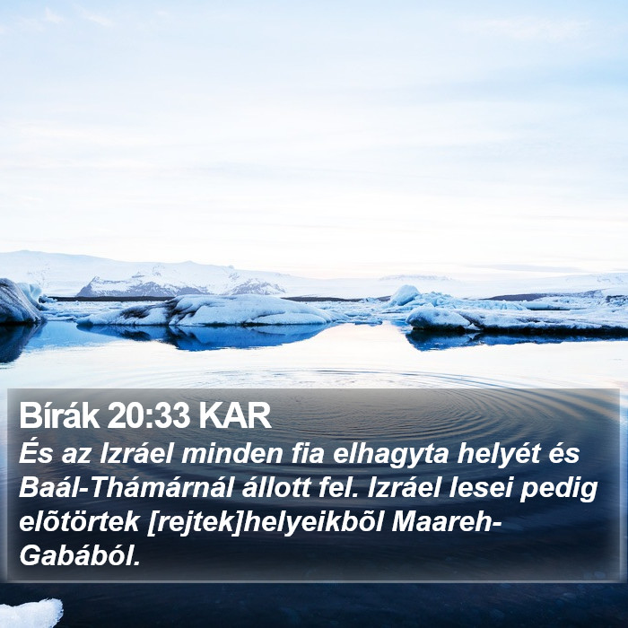 Bírák 20:33 KAR Bible Study