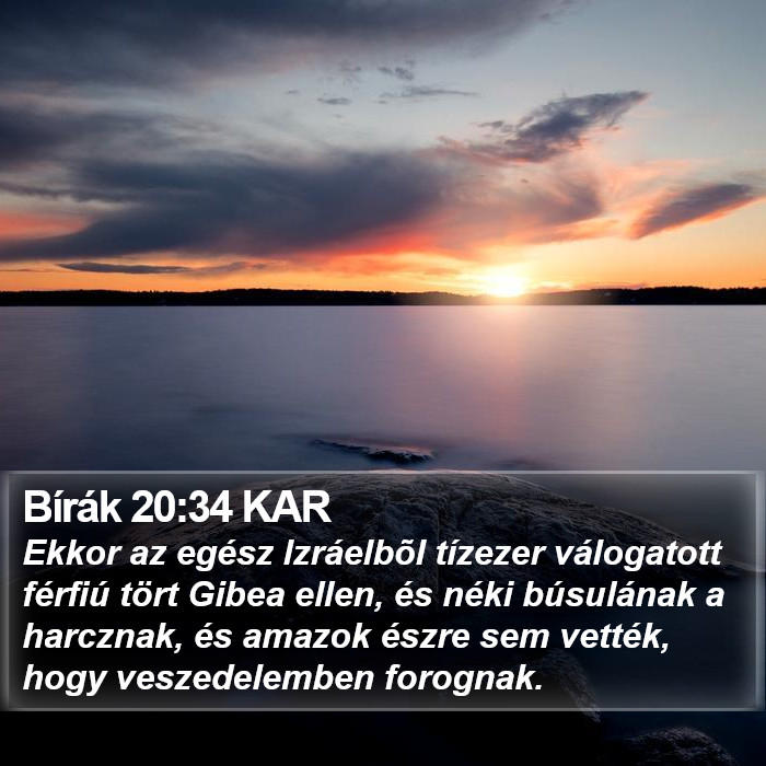 Bírák 20:34 KAR Bible Study