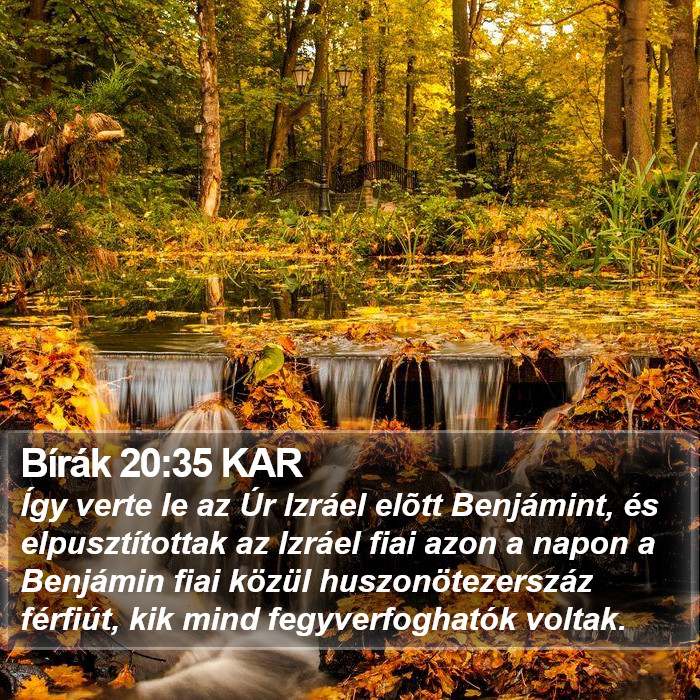 Bírák 20:35 KAR Bible Study