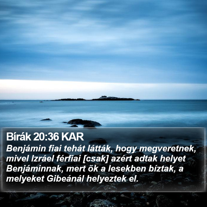 Bírák 20:36 KAR Bible Study