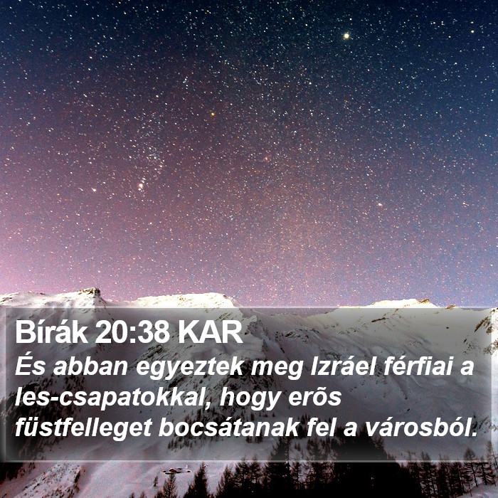 Bírák 20:38 KAR Bible Study