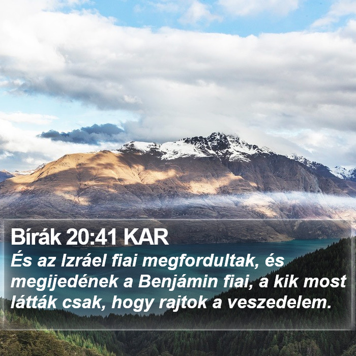 Bírák 20:41 KAR Bible Study