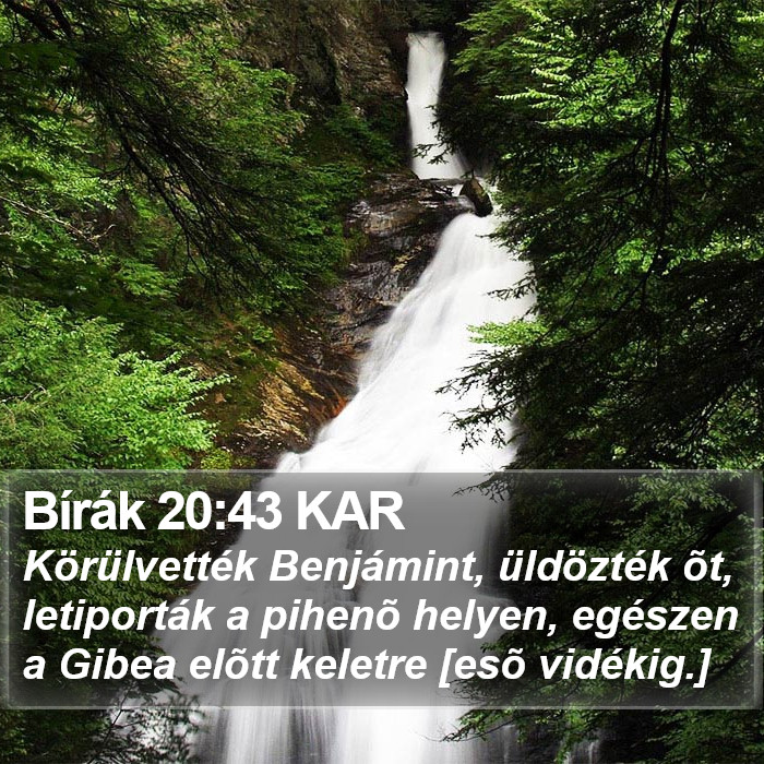 Bírák 20:43 KAR Bible Study