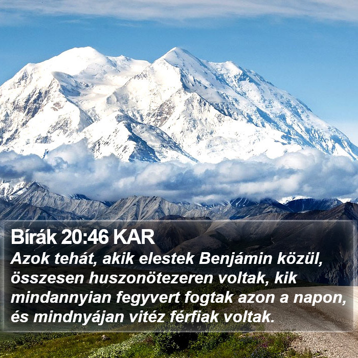 Bírák 20:46 KAR Bible Study