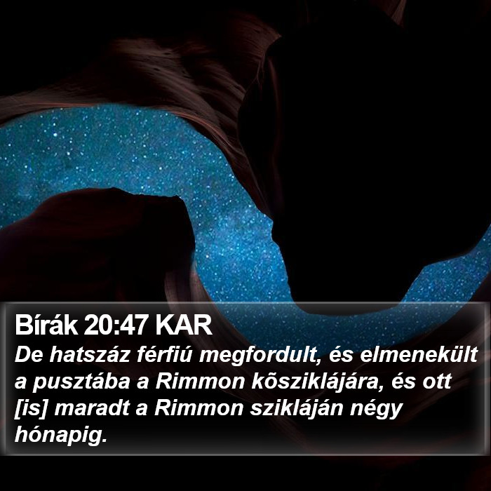 Bírák 20:47 KAR Bible Study