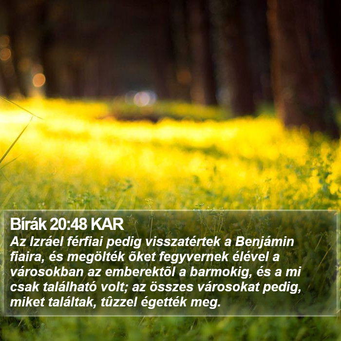 Bírák 20:48 KAR Bible Study