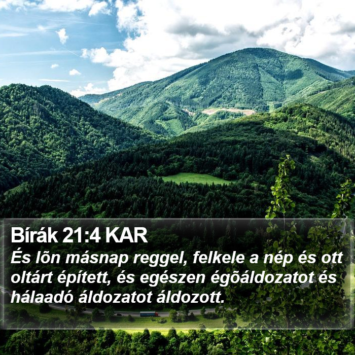 Bírák 21:4 KAR Bible Study