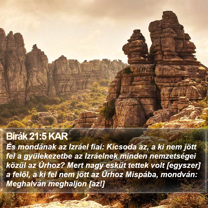 Bírák 21:5 KAR Bible Study