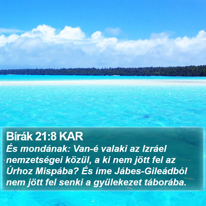 Bírák 21:8 KAR Bible Study