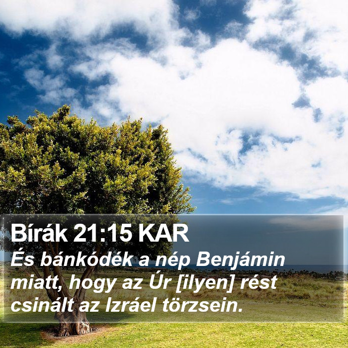 Bírák 21:15 KAR Bible Study