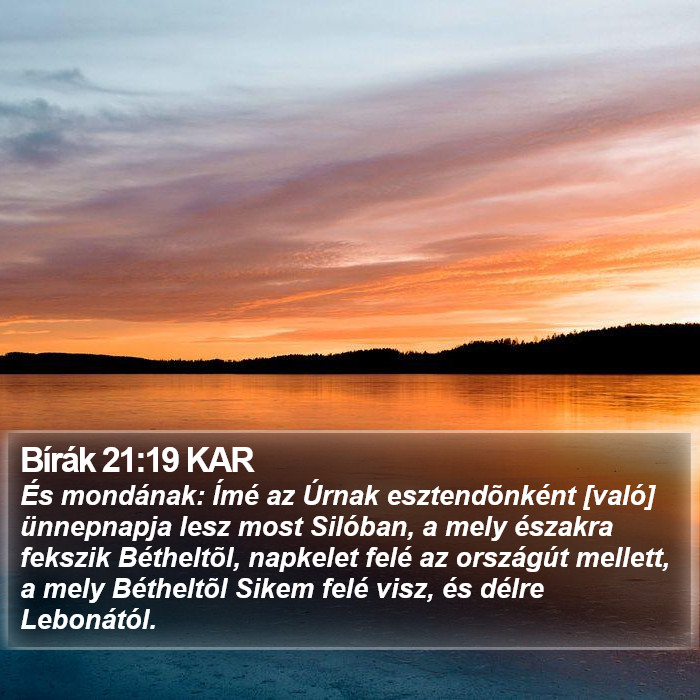 Bírák 21:19 KAR Bible Study