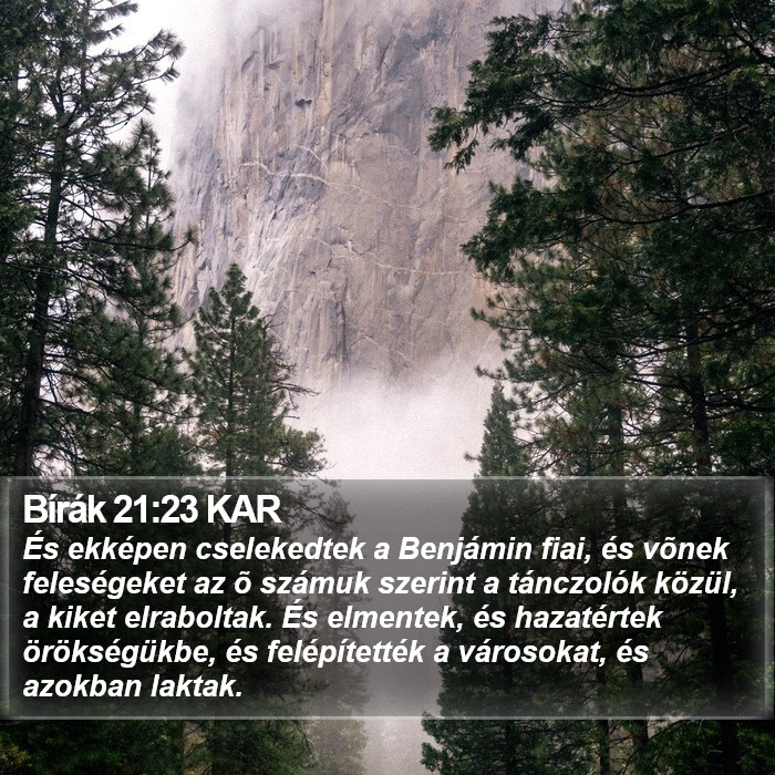 Bírák 21:23 KAR Bible Study