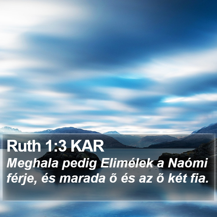 Ruth 1:3 KAR Bible Study