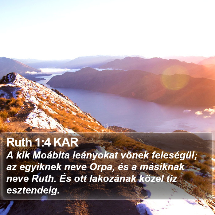 Ruth 1:4 KAR Bible Study