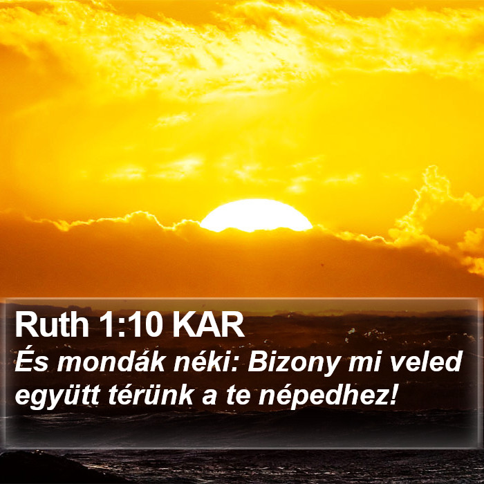 Ruth 1:10 KAR Bible Study