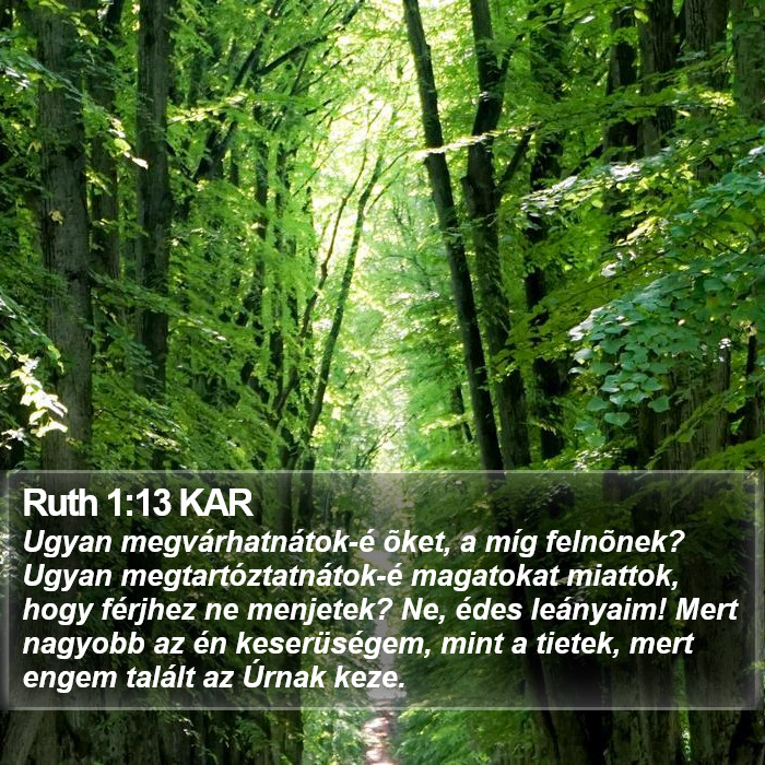 Ruth 1:13 KAR Bible Study