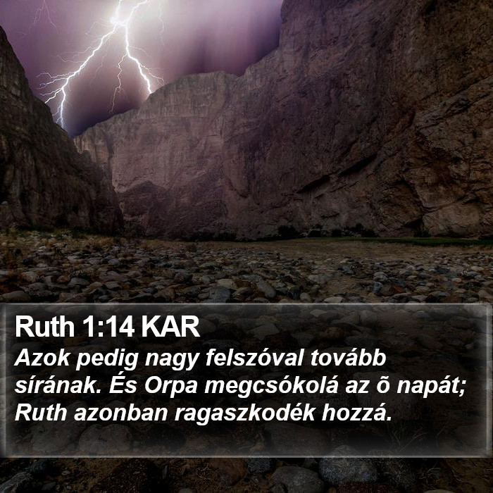 Ruth 1:14 KAR Bible Study