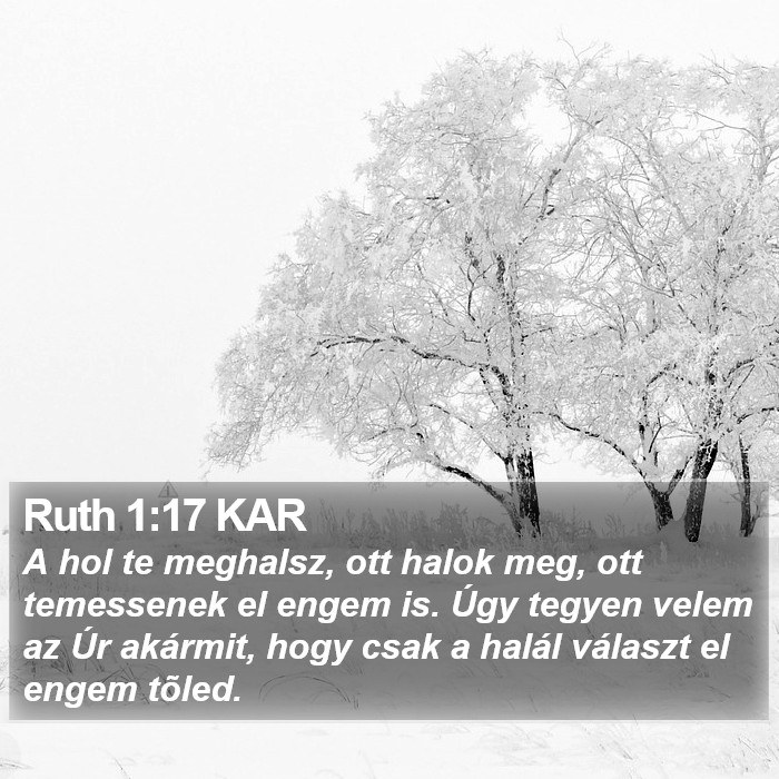 Ruth 1:17 KAR Bible Study