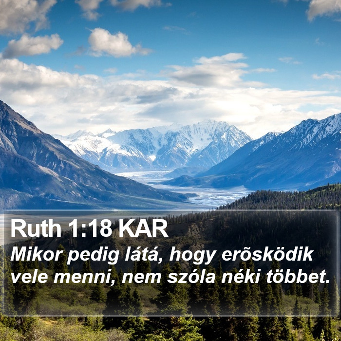 Ruth 1:18 KAR Bible Study