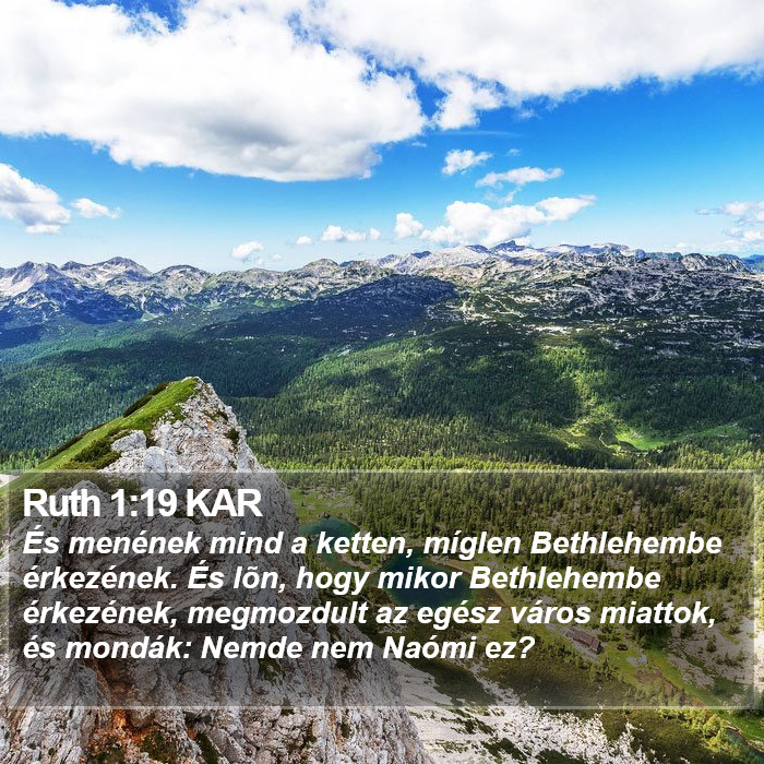 Ruth 1:19 KAR Bible Study