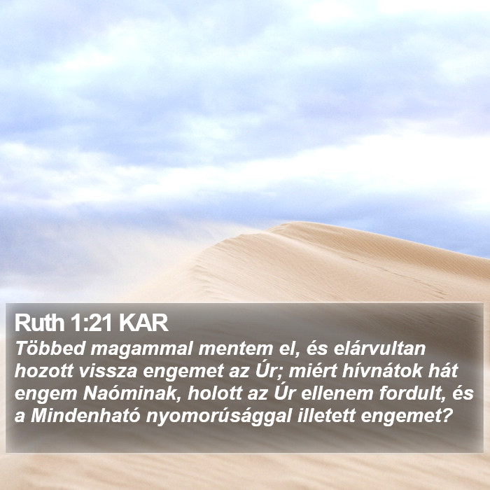 Ruth 1:21 KAR Bible Study