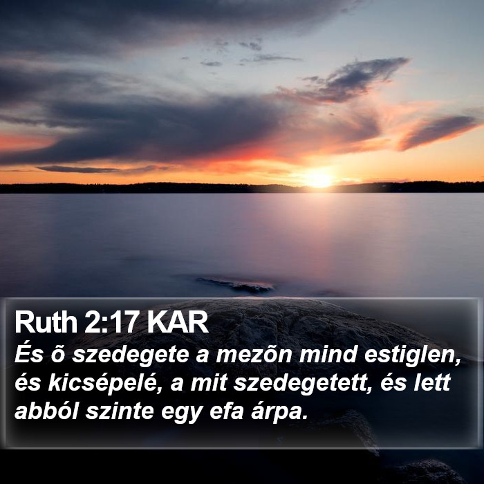 Ruth 2:17 KAR Bible Study