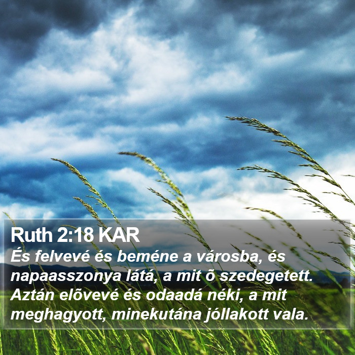 Ruth 2:18 KAR Bible Study