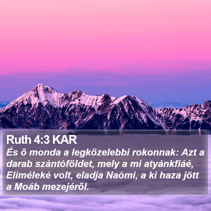 Ruth 4:3 KAR Bible Study