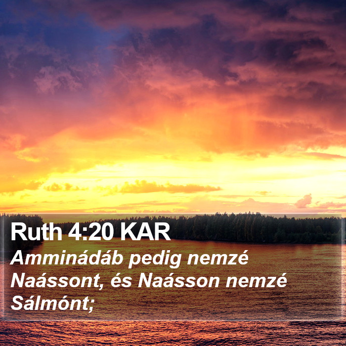 Ruth 4:20 KAR Bible Study