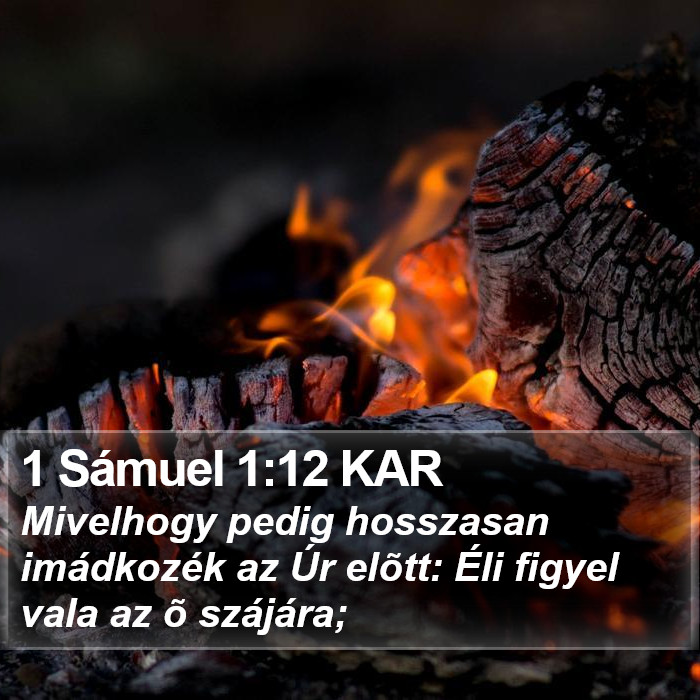 1 Sámuel 1:12 KAR Bible Study