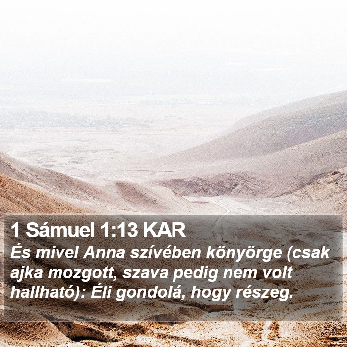 1 Sámuel 1:13 KAR Bible Study