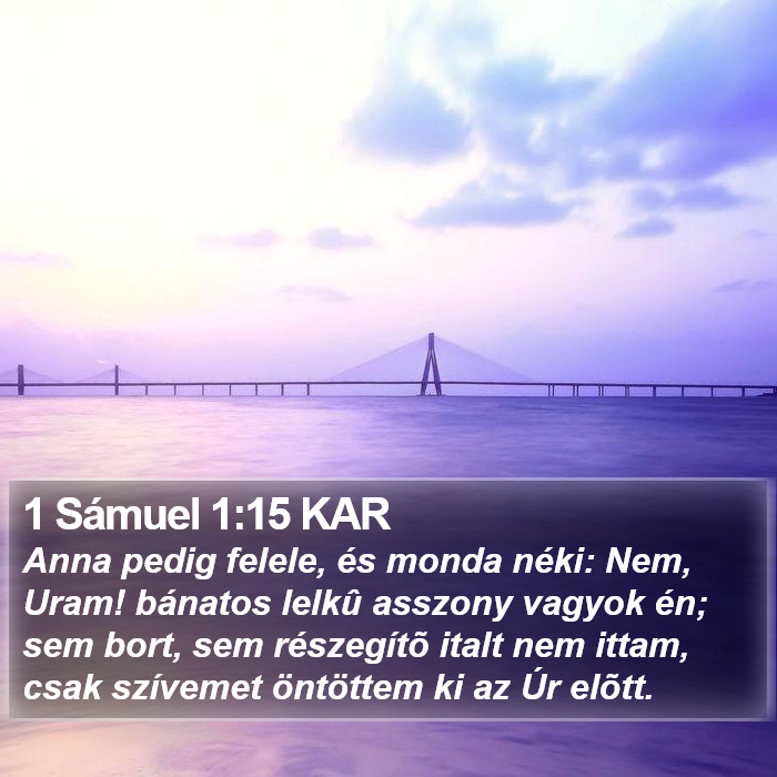 1 Sámuel 1:15 KAR Bible Study