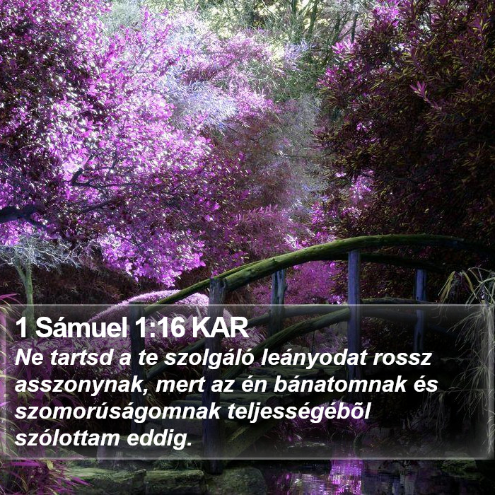 1 Sámuel 1:16 KAR Bible Study