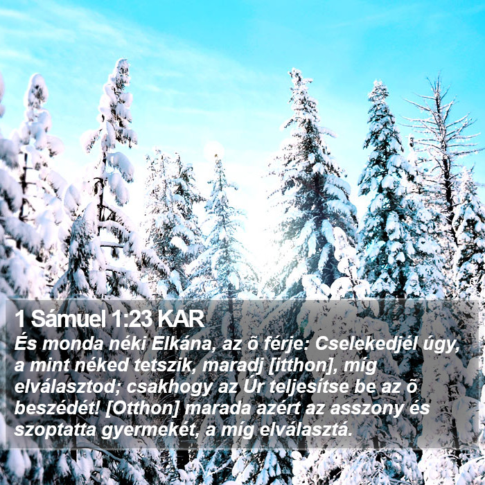 1 Sámuel 1:23 KAR Bible Study