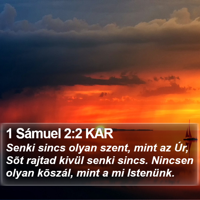 1 Sámuel 2:2 KAR Bible Study