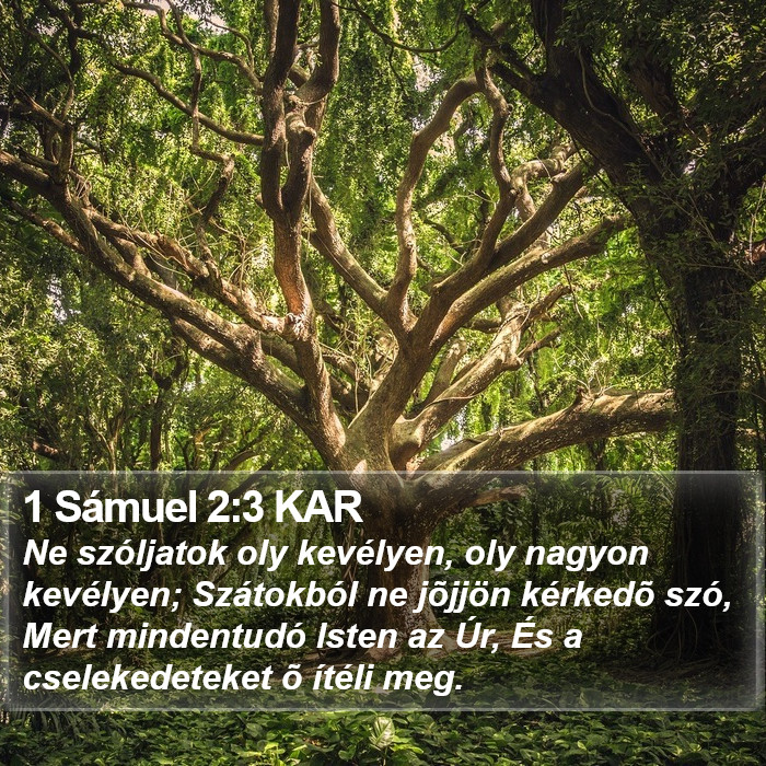 1 Sámuel 2:3 KAR Bible Study