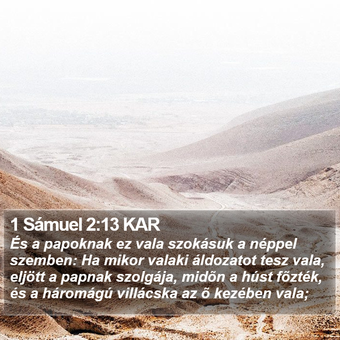 1 Sámuel 2:13 KAR Bible Study