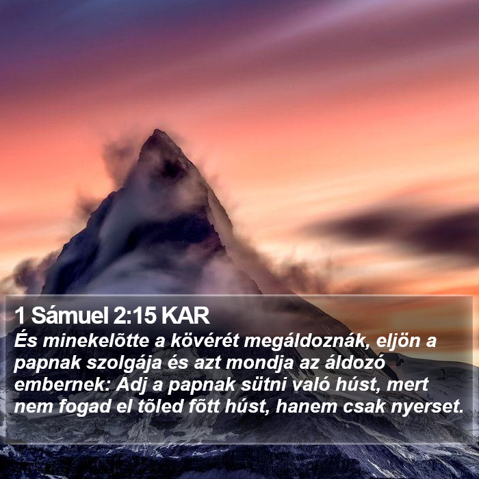 1 Sámuel 2:15 KAR Bible Study