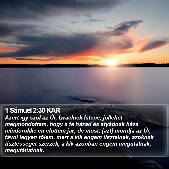 1 Sámuel 2:30 KAR Bible Study