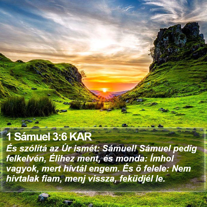 1 Sámuel 3:6 KAR Bible Study