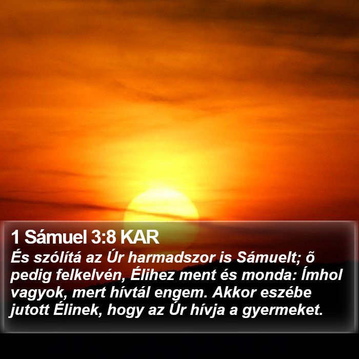 1 Sámuel 3:8 KAR Bible Study