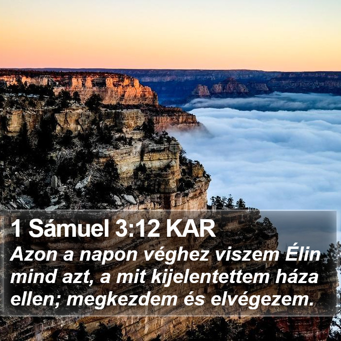 1 Sámuel 3:12 KAR Bible Study