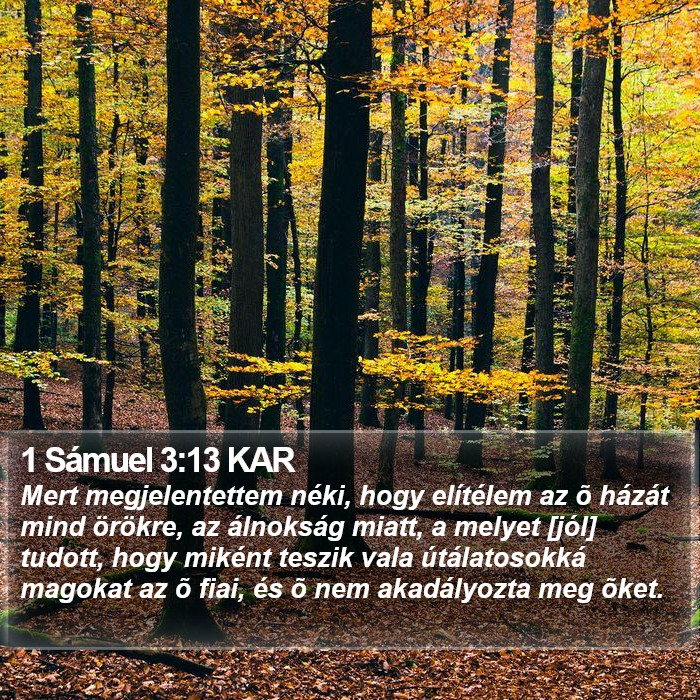 1 Sámuel 3:13 KAR Bible Study