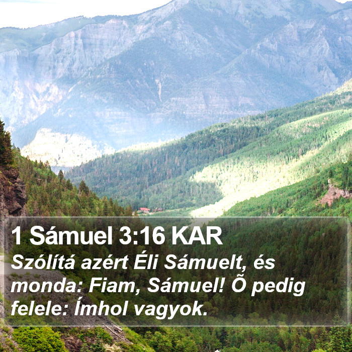 1 Sámuel 3:16 KAR Bible Study