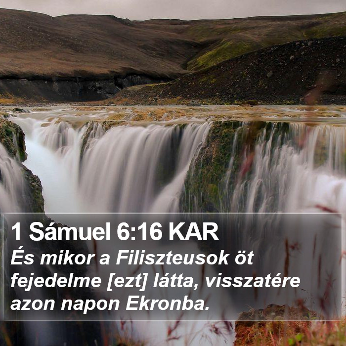 1 Sámuel 6:16 KAR Bible Study